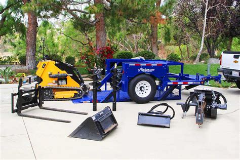 skid steer hauling|mini skid steer trailer package.